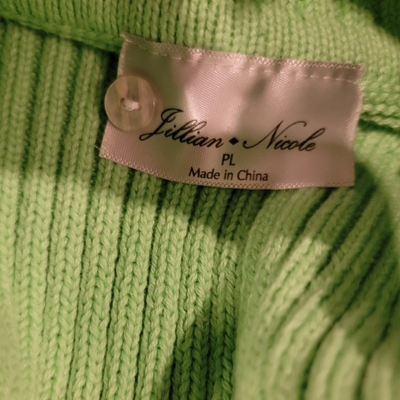 Jillian‎ Nicole Spring Green Detailed Turtleneck NWOT Petite Large - Picture 5 of 7